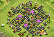 coc部落冲突9本护资源阵型怎么摆 部落冲突九本护资源阵型推荐